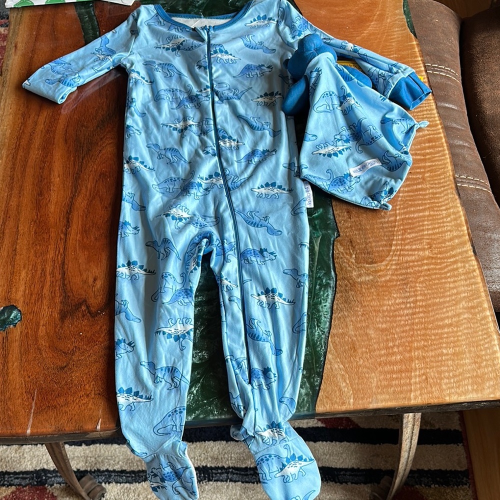 Cozy Blue Starry Footies One Piece
